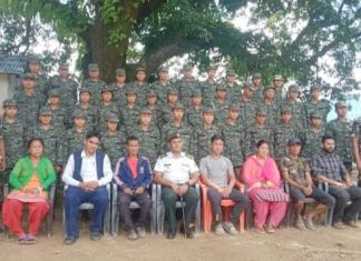 रुकुम (पूर्व)को भुमेमा कुचिबाङका विद्यार्थीलाई सैन्य तालिम