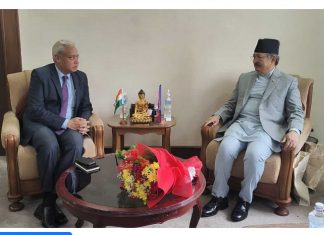 गृहमन्त्री खाण र भारतीय राजदूत श्रीवास्तवबीच भेटवार्ता