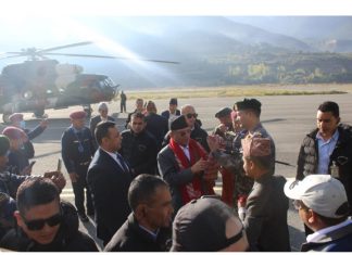 कोरला नाका निरीक्षण गर्न पुगे प्रधानमन्त्री प्रचण्ड