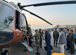 प्रधानमन्त्री प्रचण्ड स्वास्थ्यकर्मीसहित भुकम्प प्रभावित क्षेत्र प्रस्थान