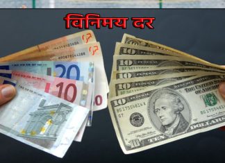 यस्तो छ आजको विदेशी मुद्राको विनिमय दर