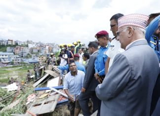 प्रधानमन्त्री ओली विमान दुर्घटनास्थलमा