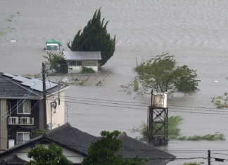 जापानमा शक्तिशाली आँधी