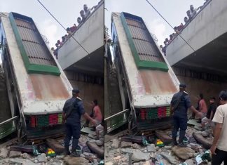 तनहुँको आँबुखैरेनीमा बस दुर्घटना, केहि घाइते