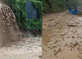 मुग्लिङ-काठमाडौँ सडक खण्डमा एक दर्जनभन्दा बढी स्थानमा पहिरो