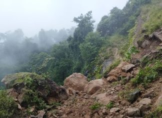 पहिरो खसेपछि कुलेखानी–फाखेल सडकखण्ड अवरुद्ध