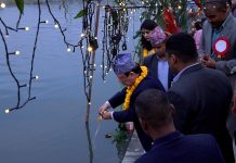 प्रधानन्यायाधीश राउतद्वारा थापाथलिमा छठीमाईको पूजा