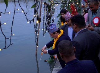 प्रधानन्यायाधीश राउतद्वारा थापाथलिमा छठीमाईको पूजा