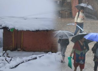 तीन दिनसम्म देशभर वर्षा र हिमपातको सम्भावना, चक्रवात ‘मोन्था’ को प्रभाव