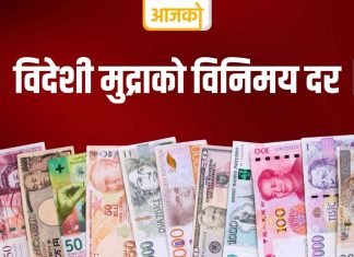 बिहीबारका लागि विदेशी मुद्राको विनिमय दर कति