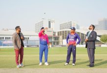 विश्वकप क्रिकेट लिग–२: टस जितेर युएईले फिल्डिङ गर्ने