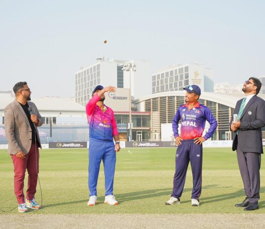 विश्वकप क्रिकेट लिग–२: टस जितेर युएईले फिल्डिङ गर्ने