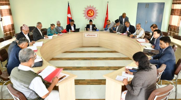 नेकपा एमालेको सचिवालय बैठक बस्दै