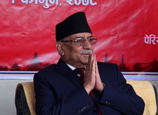 प्रचण्डद्वारा इंग्ल्यान्डविरुद्ध खेल्दै गरेको नेपाली क्रिकेट टिमलाई शुभकामना