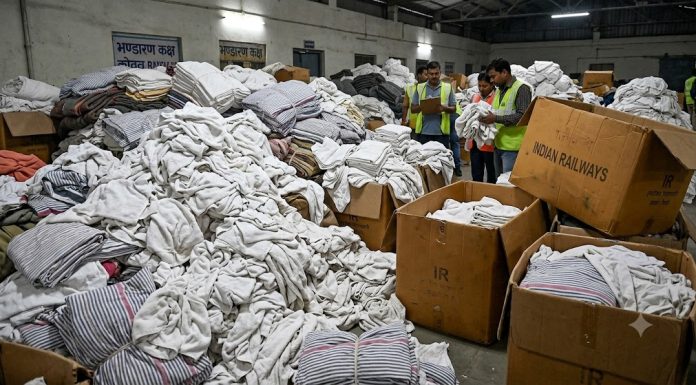 भारतीय रेल्वेवाट ४६ लाख ५४ हजार तौलिया र ४१ लाख १३ हजार तन्ना चोरी