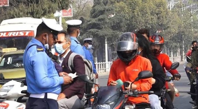 ट्राफिक जरिवानावाट एकैदिन ५ लाख २८ हजार राजश्व संकलन