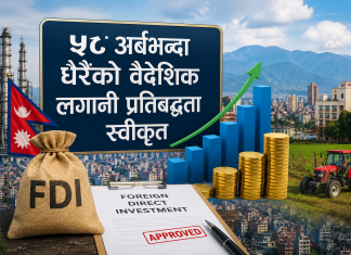 ५८ अर्बभन्दा धेरैको वैदेशिक लगानी प्रतिबद्धता स्वीकृत